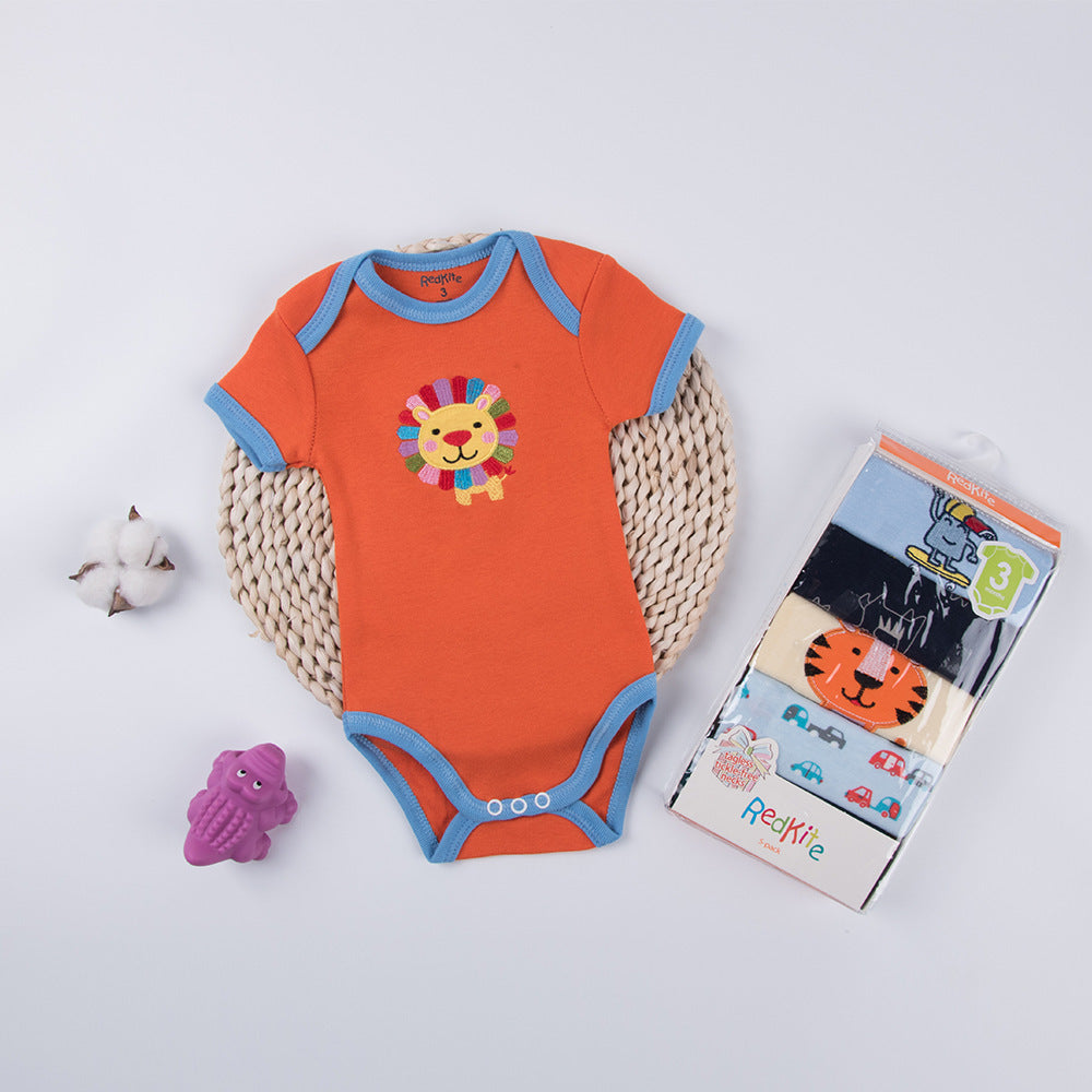 Class A Full Cotton 5 Enveloped Envelope Collar Baby Onesie