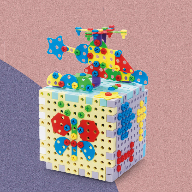 Children DIY Screwing Screws To Assemble Toys