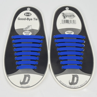 16pcs Silicone Shoelaces Elastic Shoe Laces