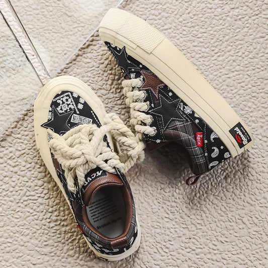 Thick Soled Star Casual Shoes Round Toe