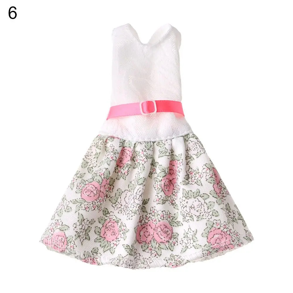 1 Set New Summer DIY Dolls Dress Toys Bikini Cloth Lace Skirt Toys Clothes Skirt Fabric Sewing for 16cm/31cm Doll Accessories