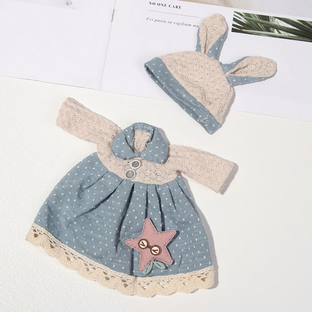 1 Set New Summer DIY Dolls Dress Toys Bikini Cloth Lace Skirt Toys Clothes Skirt Fabric Sewing for 16cm/31cm Doll Accessories