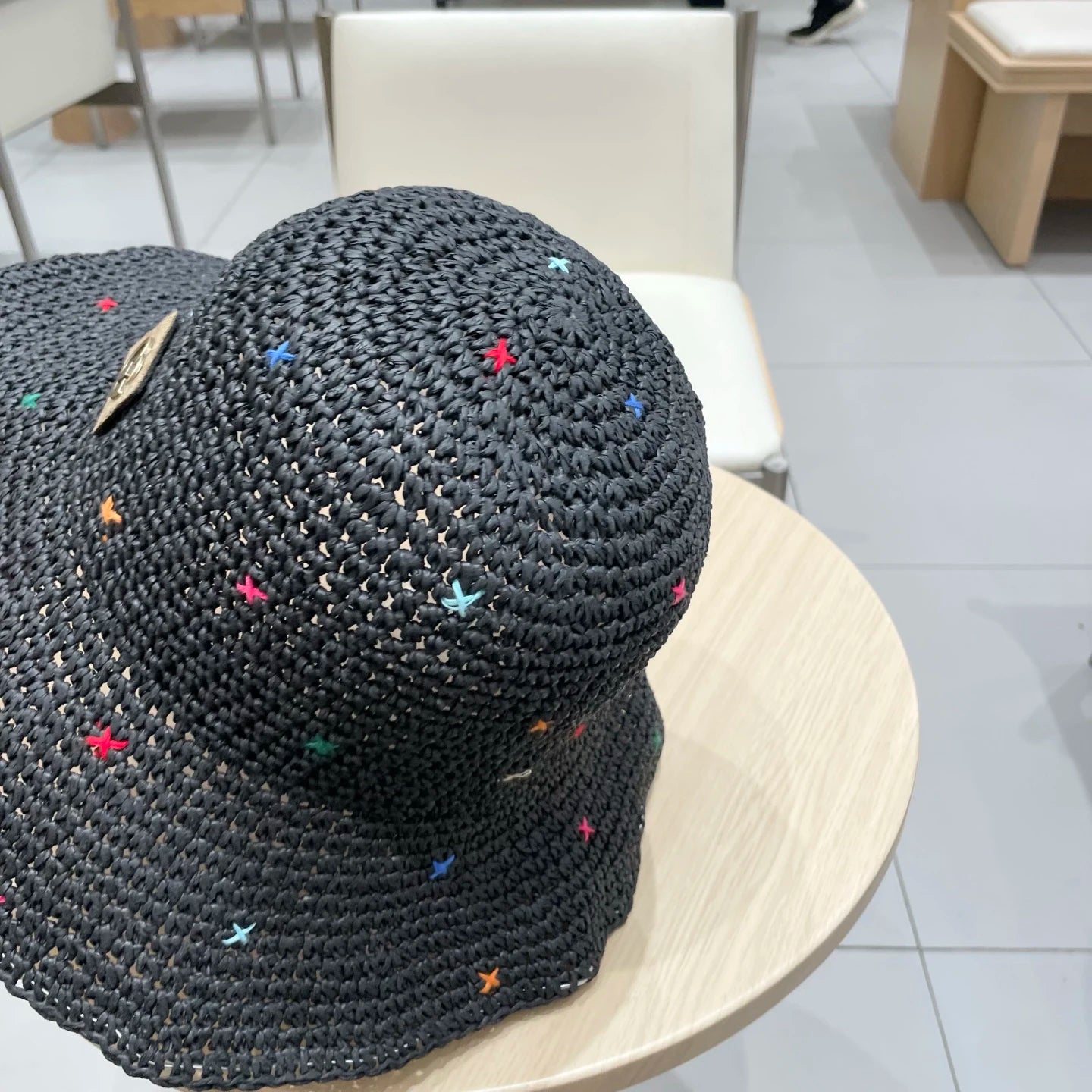 Colorful Braided Wide Brim Straw Hat for Women, 2025 Spring/Summer Oversized Flattering Beach Sun Hat with Fisherman Design Gift