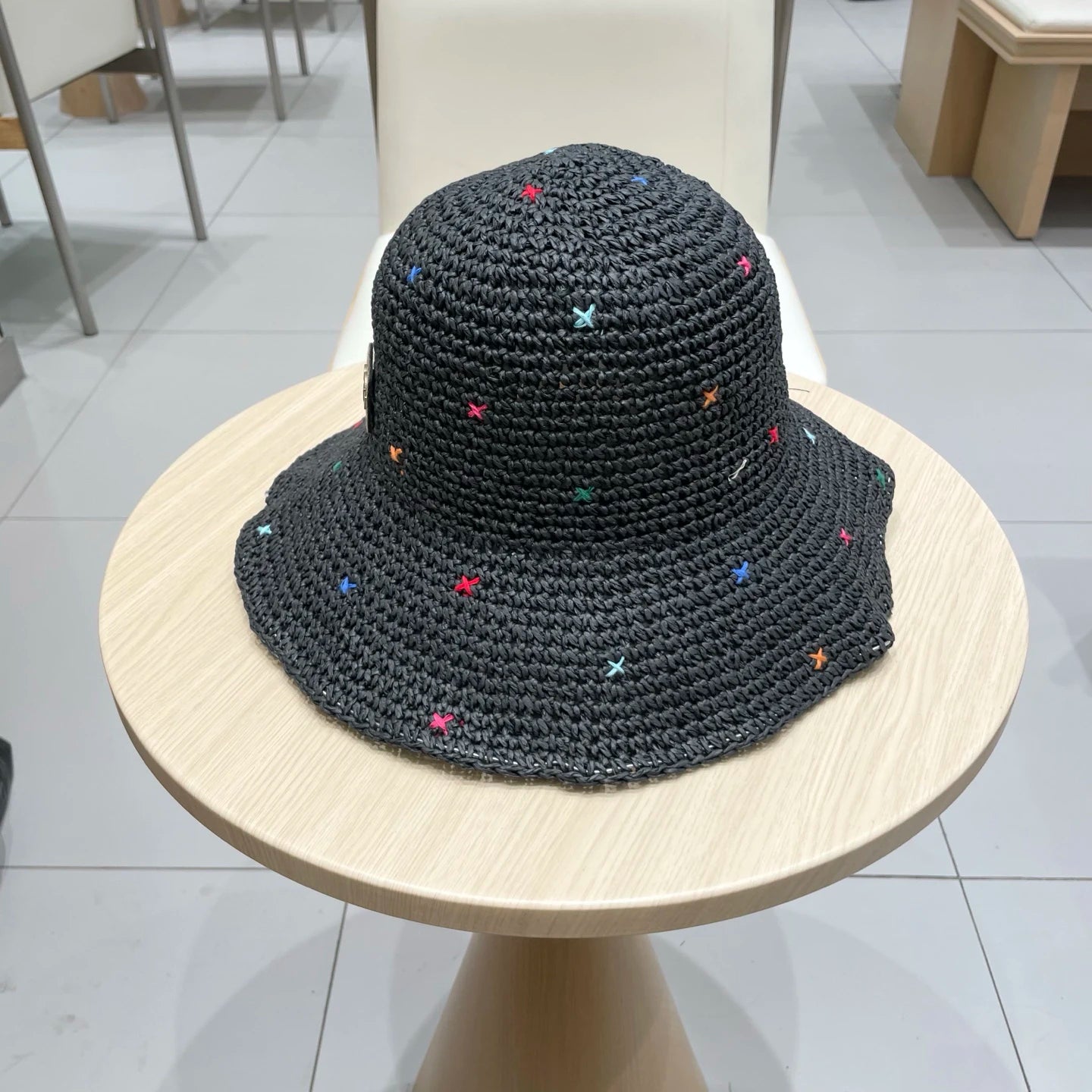 Colorful Braided Wide Brim Straw Hat for Women, 2025 Spring/Summer Oversized Flattering Beach Sun Hat with Fisherman Design Gift