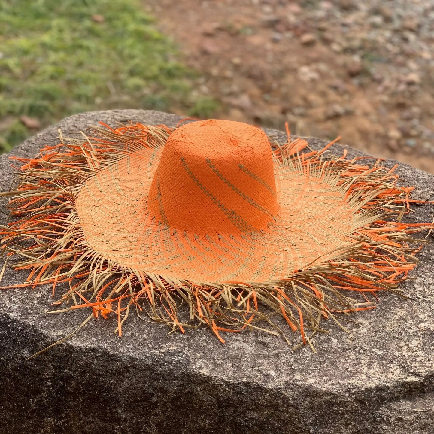 Big Brim Beach Hat For Women Summer Seaside Raffia Straw Hat Travel Vacation Visor Sun Hat Women's Hat With Colored Raw Edges