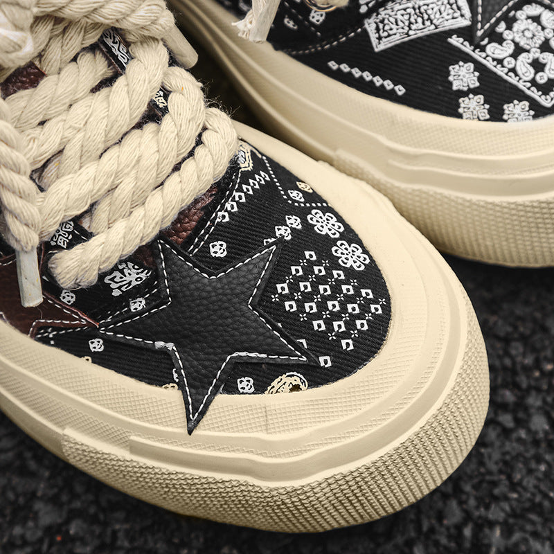 Thick Soled Star Casual Shoes Round Toe