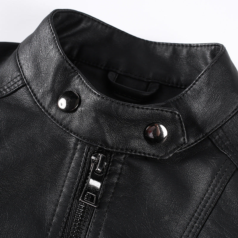 Children's Clothing Children's Leather Boys And Girls Motorcycle Jacket New European And American Children Medium And Big Children Fashionable Jacket