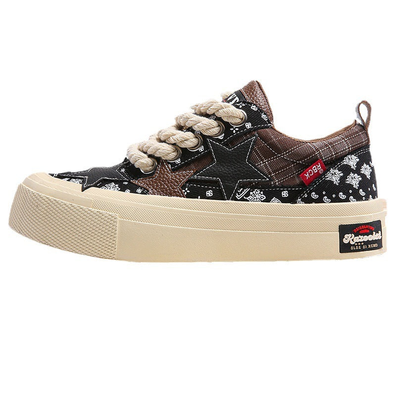 Thick Soled Star Casual Shoes Round Toe