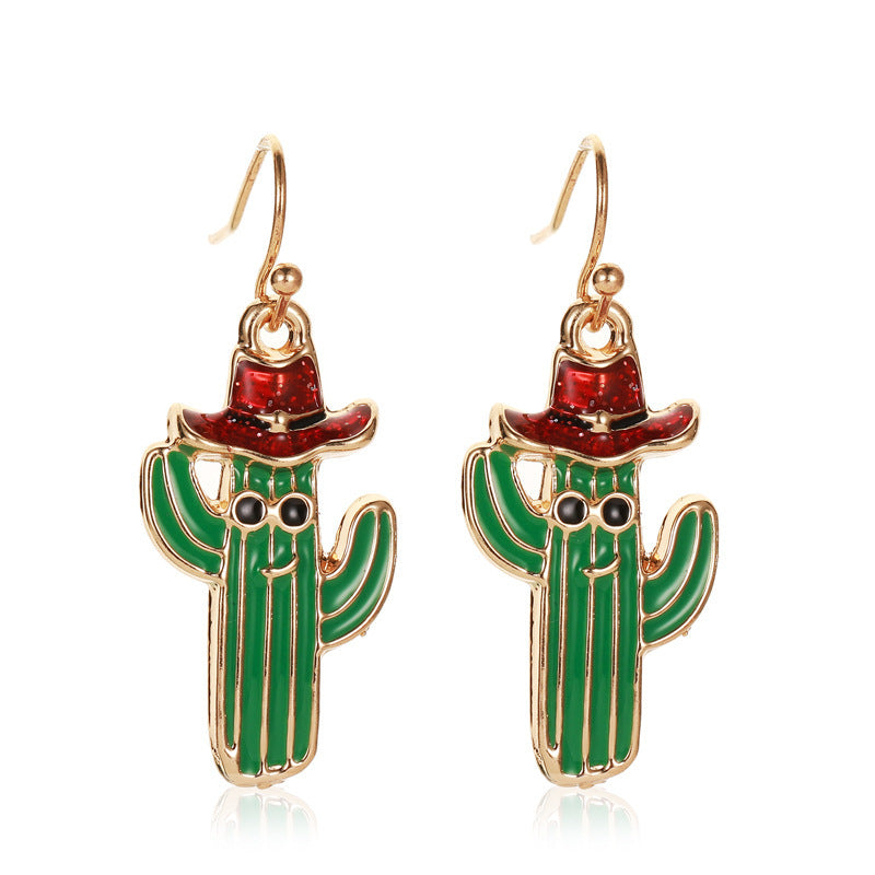 Christmas Snowflake Ribbon Earrings Cartoon Bell Christmas Gift