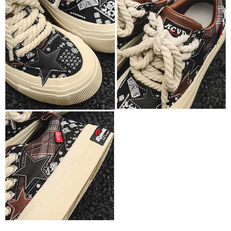 Thick Soled Star Casual Shoes Round Toe